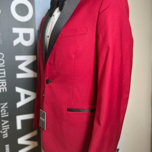 DINNER JACKET BLACK SATIN PEAK LAPEL - Picture 4 of 5